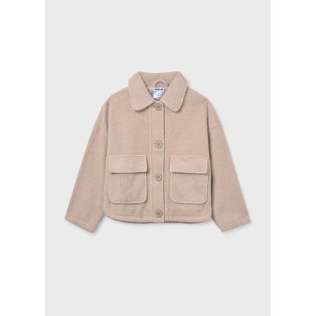 KNITTED FUR COAT 079 SAND