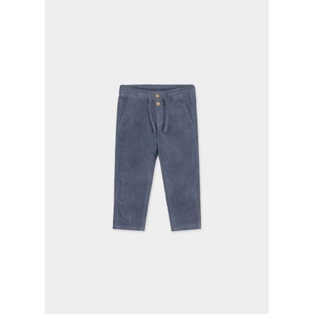 MICRO-CORD LINED TROUSERS 091 BLUE WHALE