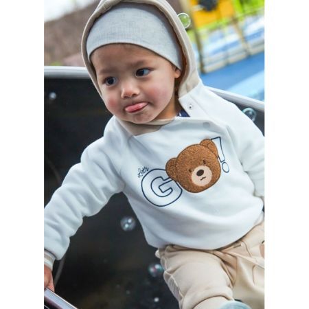 HOODED PULLOVER 031 CREAM