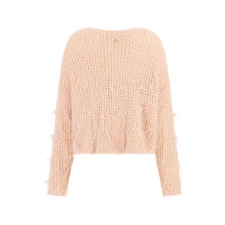 LS CN HINATA LUREX FUZ SWEATER F6X8