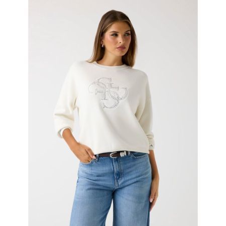 LS CN SYLVIE LOGO SWTR G012 CREAM WHITE