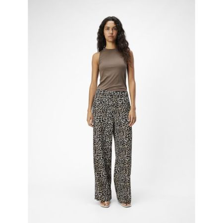 OBJALBA LISA WIDE PANT PRINT N 183561001 Humus
