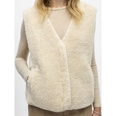 OBJELLA WAISTCOAT REP 183539 Sandshel