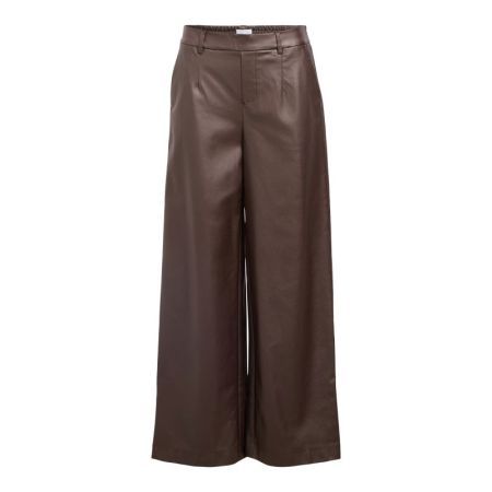 OBJMELBA LISA WIDE COATED PANT 303967 Seal Bro