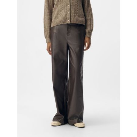 OBJMELBA LISA WIDE COATED PANT 303967 Seal Bro