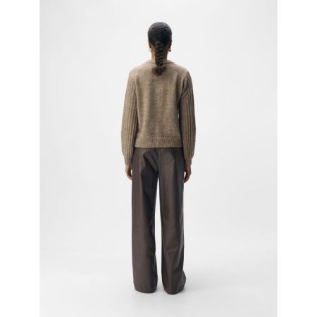 OBJMELBA LISA WIDE COATED PANT 303967 Seal Bro
