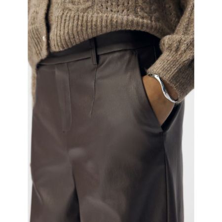 OBJMELBA LISA WIDE COATED PANT 303967 Seal Bro