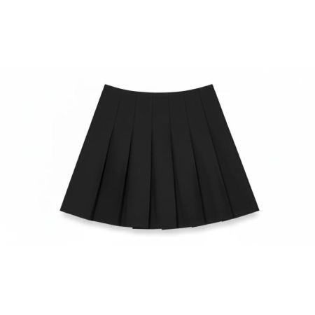 GONNA CORTA A PIEGHE 002 NERO