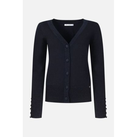 CARDIGAN BORDI LUREX 141 BLU