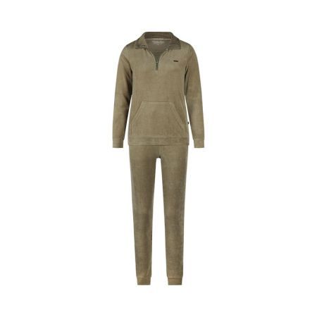Women velours set F41 Faded green