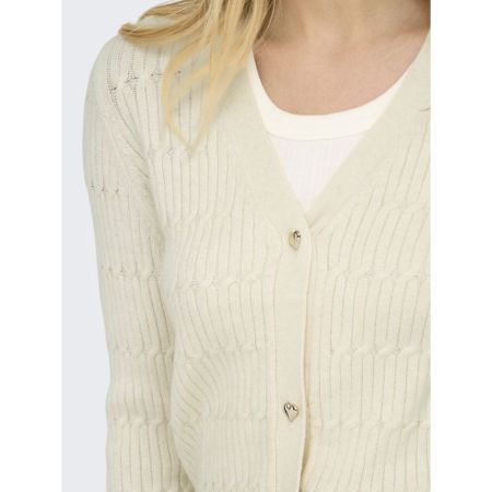 ONLKATIA LS VNECK CARDI KNT NO 196844001 White