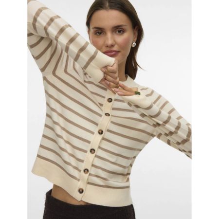 VMSABA PLAIN LS O-NECK CARDIGA 222913003 Birch