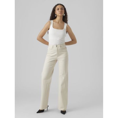 VMTESSA HR WIDE JEANS ECRU GA 214270 Ecru