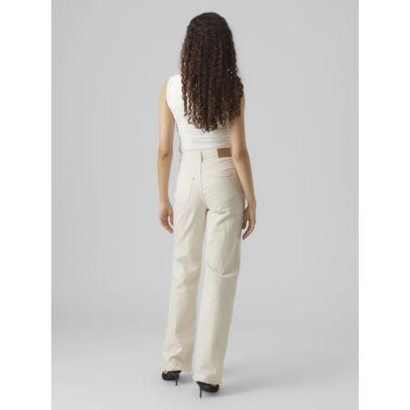 VMTESSA HR WIDE JEANS ECRU GA 214270 Ecru