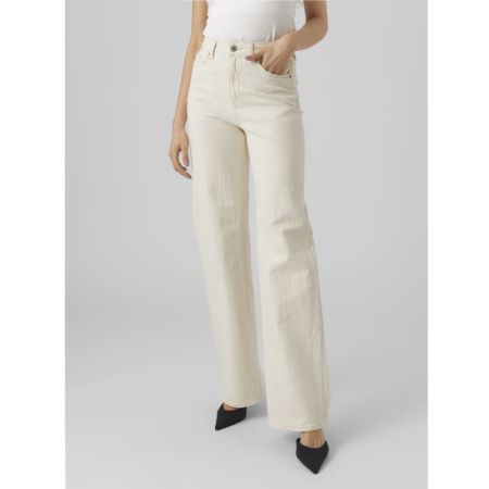 VMTESSA HR WIDE JEANS ECRU GA 214270 Ecru