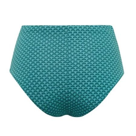 CHINESE FAN HIGH WAIST BRIEF 008 TURQUOISE/AQUA