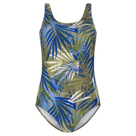 SWIMSUIT SOFT CUP 6200 BOTANICAL LEAVES GREEN