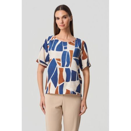 SHIRT BLUE SAND PRINT
