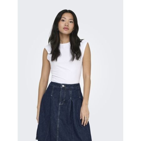 ONLMIRA CAPSL RUCHING TOP JRS 177991 White