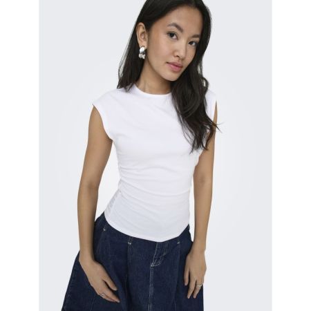 ONLMIRA CAPSL RUCHING TOP JRS 177991 White