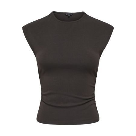 ONLMIRA CAPSL RUCHING TOP JRS 177943 Black Co