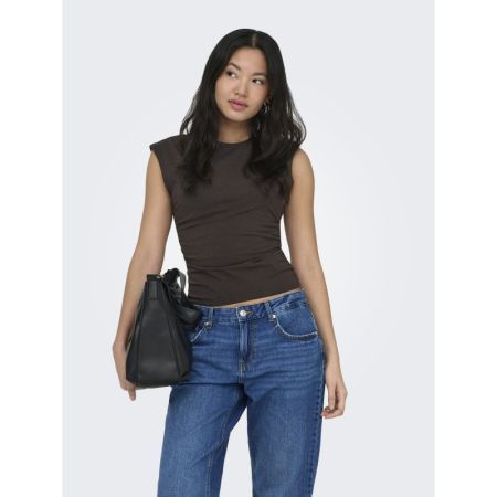 ONLMIRA CAPSL RUCHING TOP JRS 177943 Black Co