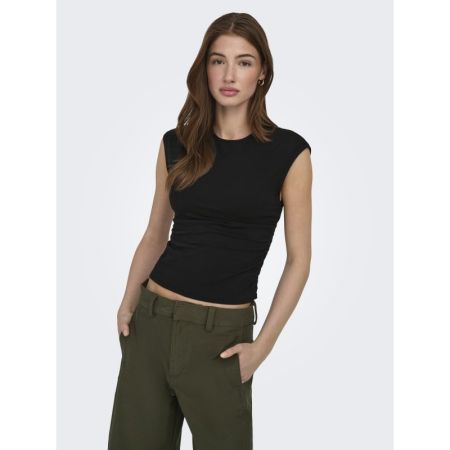 ONLMIRA CAPSL RUCHING TOP JRS 177911 Black