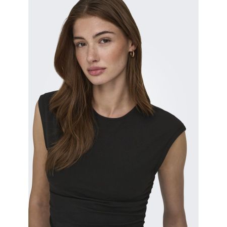 ONLMIRA CAPSL RUCHING TOP JRS 177911 Black