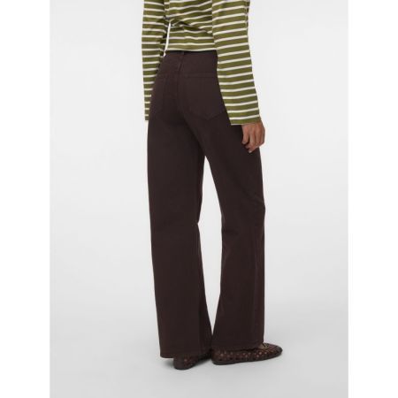 VMTESSA HR WIDE JEANS COLOR GA 297957 Chocolat