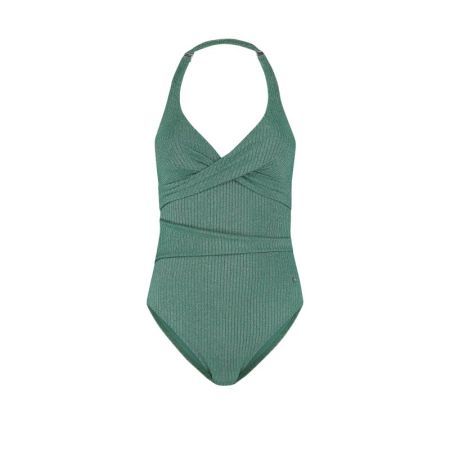 PADDED SWIMSUIT 751 GREEN GLITTER