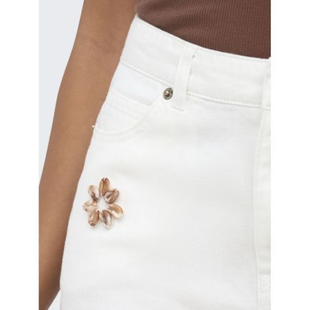 ONLVEGA SHELL MOM SHORTS DNM 179707 White De