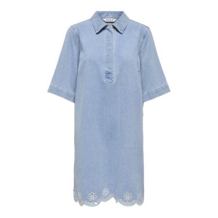 ONLBELLE SS HALF PLACKET DNM D 177934 Light Bl