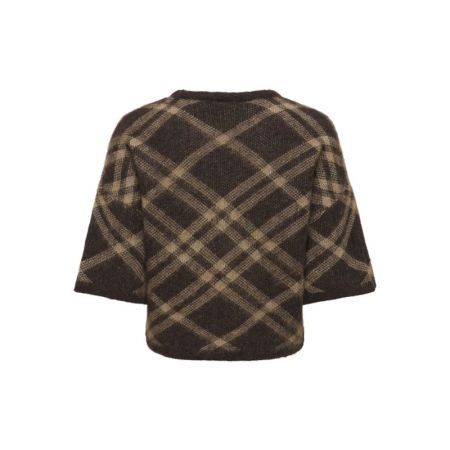 ONLNOEME SS PATTERN O-NECK KNT 286415004 Choco