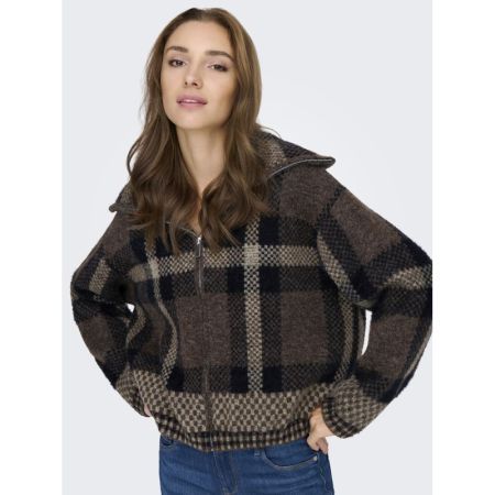 ONLMAROON LS ZIP COLLAR CARDIG 177911003 Black