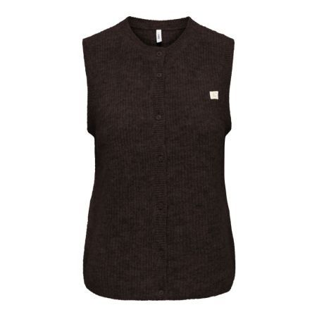 ONLVIGGA SL O-NECK BADGE BUTTO 237375003 Coffe