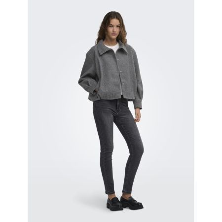 ONLASTA HIGH COLLAR BOMBER JAC 179074 Dark Gre