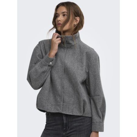 ONLASTA HIGH COLLAR BOMBER JAC 179074 Dark Gre