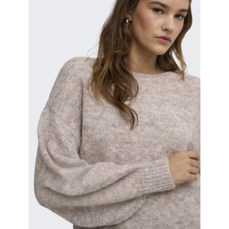 ONLNELLIE LS O-NECK KNT NOOS 278275007 Mocha