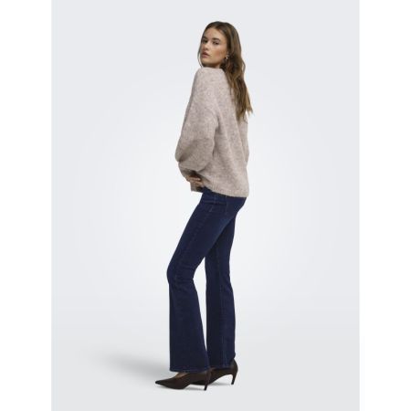 ONLNELLIE LS O-NECK KNT NOOS 278275007 Mocha