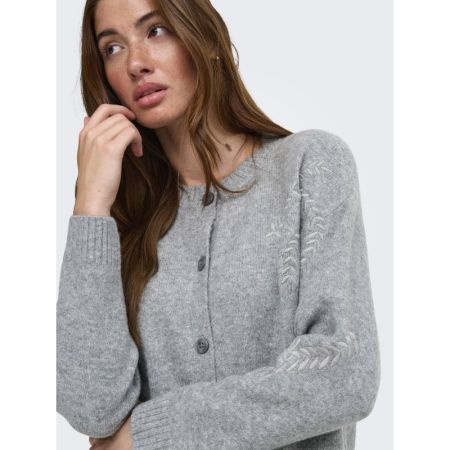 ONLBEAUTY LS O-NECK EMB CARDI 179075001 Mediu