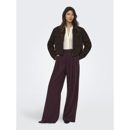 ONLSONJA HW WIDE PLEAT PANT TL 184723 Fudge