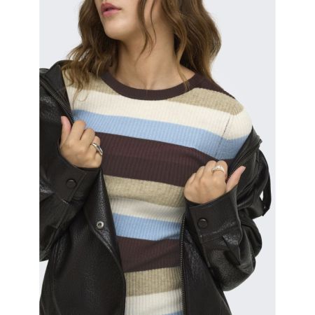 ONLIBI LS O-NECK RIB CC KNT 237375009 Coffe