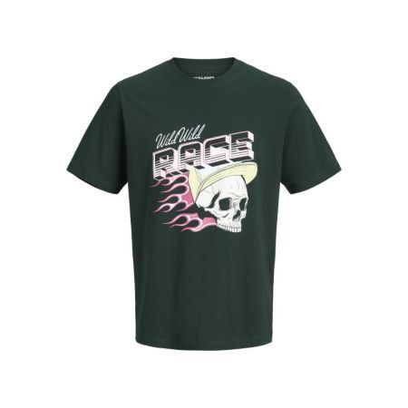 JJTRACK SKULL TEE SS CREW NECK 177578 Scarab