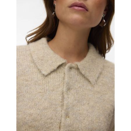 VMCORA LS POLONECK PULLOVER BO 192623003 Silve