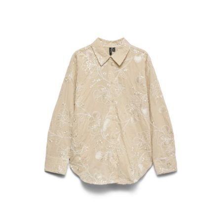 VMSHINE DETAIL LS SHIRT WVN 239675001 Cemen