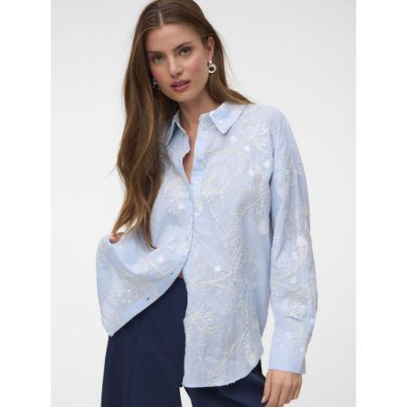 VMSHINE DETAIL LS SHIRT WVN 181684001 Cashm