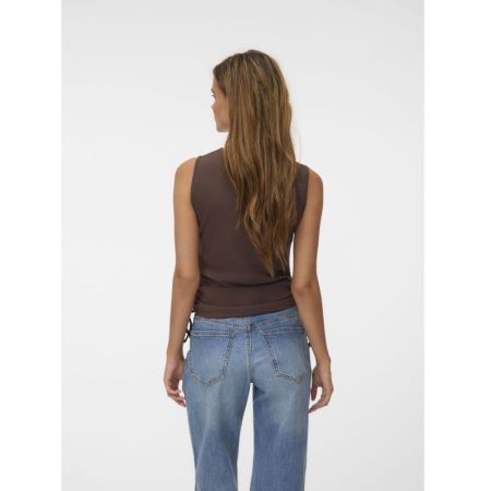 VMKENNEDY SL O-NECK TOP JRS 303923 Chocolat
