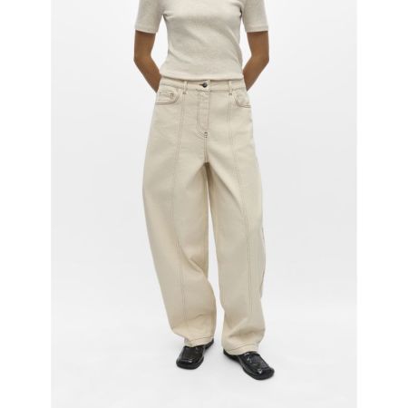 OBJRABEA MW LO BARREL JEANS E 309083001 Beige