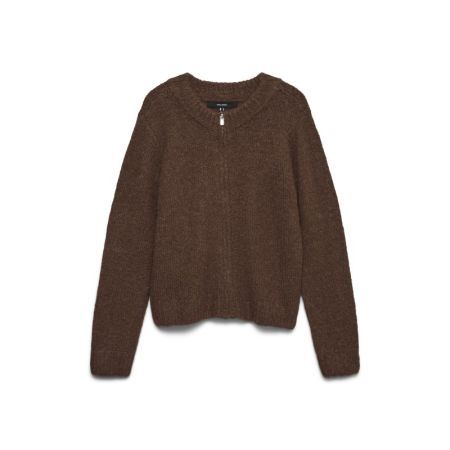 VMBERRY LS O-NECK ZIPPER CARID 288475003 Cocoa
