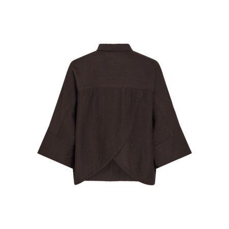 VISARA 3/4 BACK DETAIL SHIRT / 196326 Coffee B